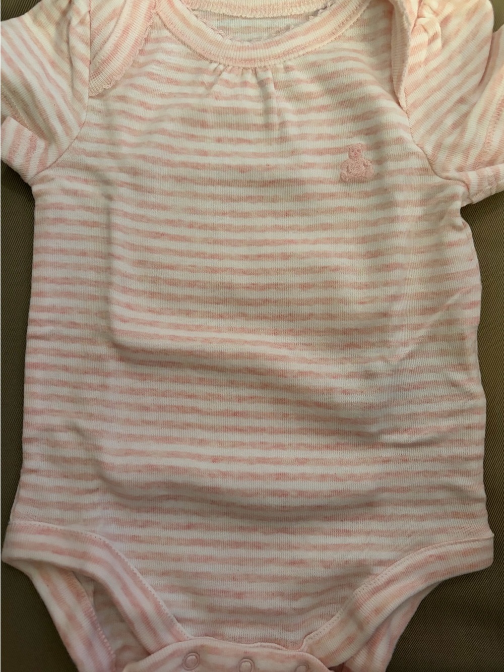 GAP-Baby First Favourite 3pk 100% cotton Short Sleeve Bodysuits-size 0-3mth/pink - Picture 4 of 5